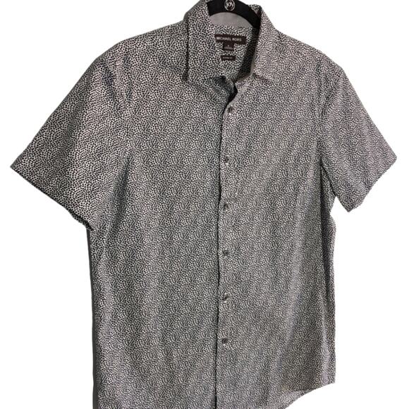 Michael Kors mens button down shirt black and white size S - Picture 1 of 8